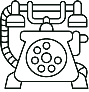 Telephone icon representing phone-free school database